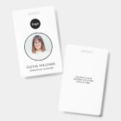 Personalisierte Foto-ID für moderne Mitarbeiter Ausweis (Vorder- & Rückseite)