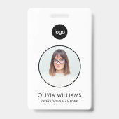 Personalisierte Foto-ID für moderne Mitarbeiter Ausweis (Vorderseite)