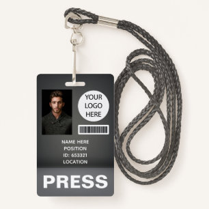 Personalisierte Foto-ID-Logo-Presseausweis Ausweis
