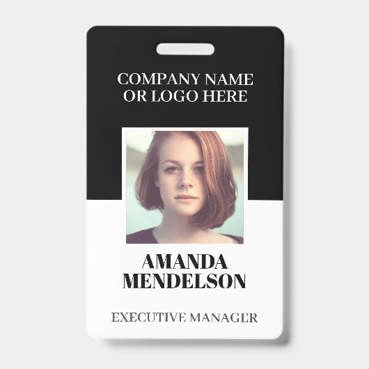 Personalisierte Foto-ID mit Barcode-Abzeichen Ausweis (Vorderseite)