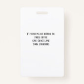 Personalisierte Foto ID Reporter Presseausweis Ausweis (Rückseite)