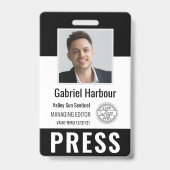 Personalisierte Foto-ID und Logojournalistenauswei Ausweis (Vorderseite)