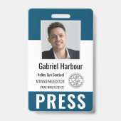 Personalisierte Foto-ID und Logojournalistenauswei Ausweis (Vorderseite)