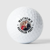 Personalisierte Foto-Junggesellenparty Golfball (Vorderseite)