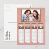 personalisierte Foto-Kalender 2019 Postkarte (Vorne/Hinten)