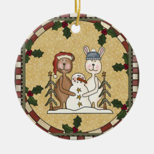 Personalisierte Foto-Keramik-Weihnachtsverzierung Keramikornament