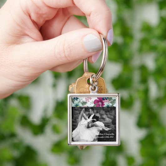 Personalisierte Foto Key Chain Tropical Blume auf Schlüsselanhänger (Hand)