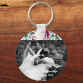 Personalisierte Foto Key Chain Tropical Blume auf Schlüsselanhänger (Vorderseite)