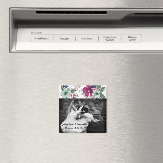 Personalisierte Foto Magnet Tropische Blume auf Wh (In Situ (Geschirrspüler))