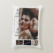 Personalisierte Foto Mrs. und Mrs. Heart Gay Weddi Dekokissen (Rückseite(Vertikal))