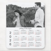 Personalisierte Foto-Namen 2026 Kalender Mousepad (Vorne)