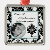 Personalisierte Foto-Ornament Silbernes Ornament (Vorne)