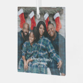 Personalisierte Foto-Ornamente, Keepake Ornament Aus Glas (Vorderseite links)