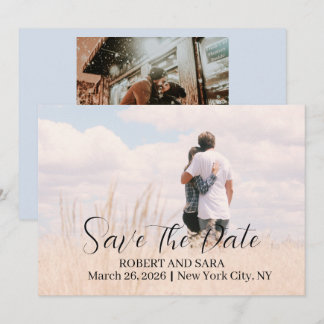 Personalisierte Foto-Save-the-Date-Karte Ankündigung