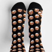Personalisierte Foto Schwarze Crew Socken (Oben)