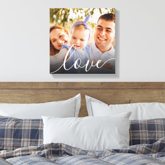 Personalisierte Foto Script-Liebe Leinwanddruck (Insitu (Schlafzimmer))