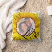 Personalisierte Foto-Sonnenblume-Hochzeit nennt Kissen (Decke)