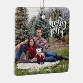 Personalisierte Foto-Stechpalmen-lustige Keramikornament (Rechts)