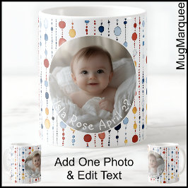Personalisierte Foto Tasse mit farbigen Dots C556