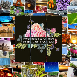 Personalisierte Foto-Textmauer für benutzerdefinie Triptychon