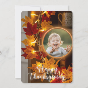 Personalisierte Foto Thanksgiving Feiertagskarte