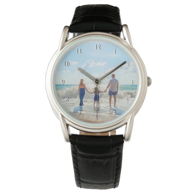 Personalisierte Foto-Uhr Armbanduhr (Vorderseite)