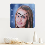 Personalisierte Foto-Uhr für benutzerdefinierte Se Quadratische Wanduhr<br><div class="desc">Laden Sie ein Foto hoch und erstellen Sie ganz einfach Ihre personalisierte Foto-Wanduhr. Sie können dieses Design auf anderen Zazzle-Produkten übertragen und an die meisten Zazzle-Produkte anpassen. Standard Studio Designs werden in hochauflösender Vektorgrafik für einen beruflichen Druck hergestellt. Vielen Dank, dass Sie sich für unsere Designs entschieden haben und sich...</div>