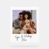 Personalisierte Foto- und Handgeschriebene Textvor Acrylschild (Vorderseite)