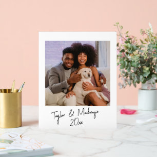 Personalisierte Foto- und Handgeschriebene Textvor Acrylschild