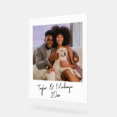 Personalisierte Foto- und Handgeschriebene Textvor Acrylschild (Winkel)