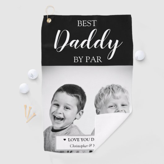 Personalisierte Foto- und Message-Golf-Kopfabdecku Golfhandtuch (Insitu)