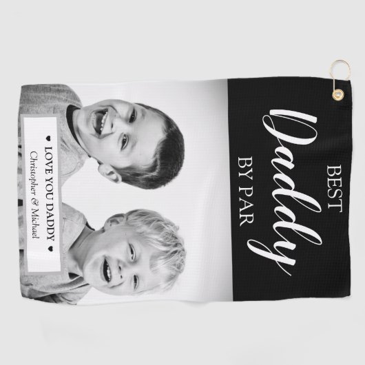 Personalisierte Foto- und Message-Golf-Kopfabdecku Golfhandtuch (Horizontal)