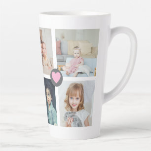 Personalisierte Foto- und Text-Fotocollage Familie Milchtasse
