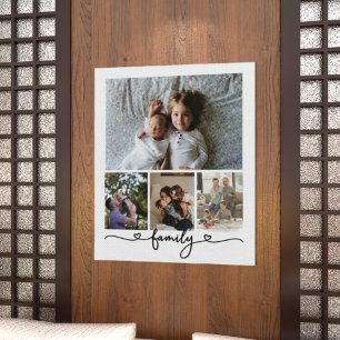 Personalisierte Foto- und Text-Fotocollage Familie Poster