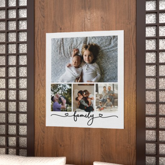 Personalisierte Foto- und Text-Fotocollage Familie Poster