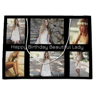 Personalisierte Foto und Text-MultiOkcasion Große Geschenktüte