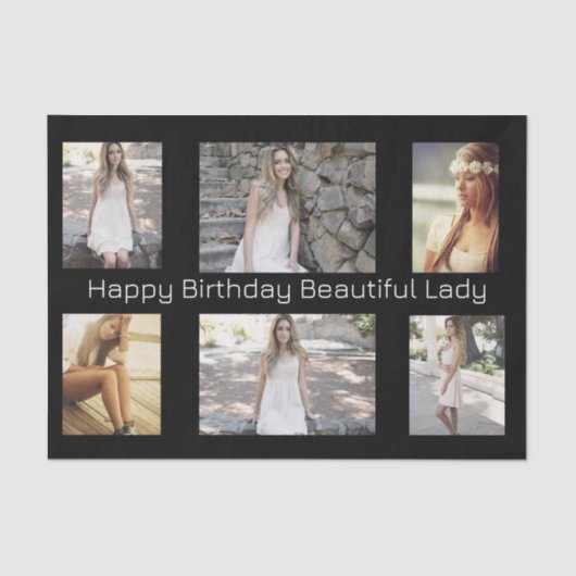 Personalisierte Foto und Text-MultiOkcasion Seidenpapier (Vorderseite)