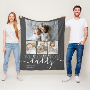Personalisierte Foto- und Textfotografie Fleecedecke