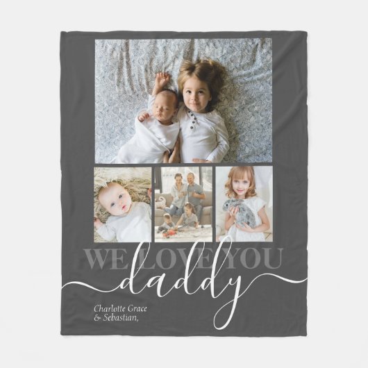 Personalisierte Foto- und Textfotografie Fleecedecke (Vorderseite)