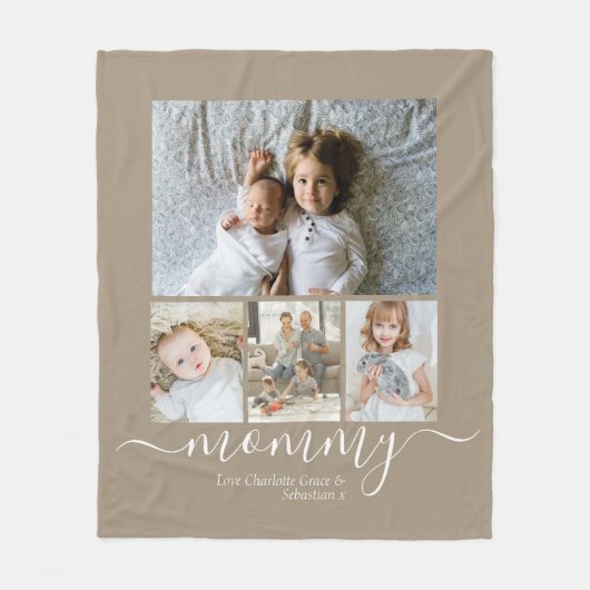 Personalisierte Foto- und Textfotografie Fleecedecke (Vorderseite)