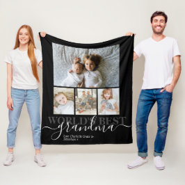 Personalisierte Foto- und Textfotografie Fleecedecke