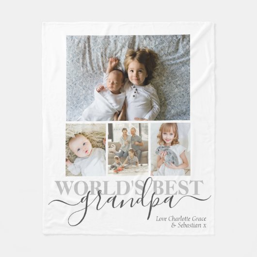 Personalisierte Foto- und Textfotografie Fleecedecke (Vorderseite)