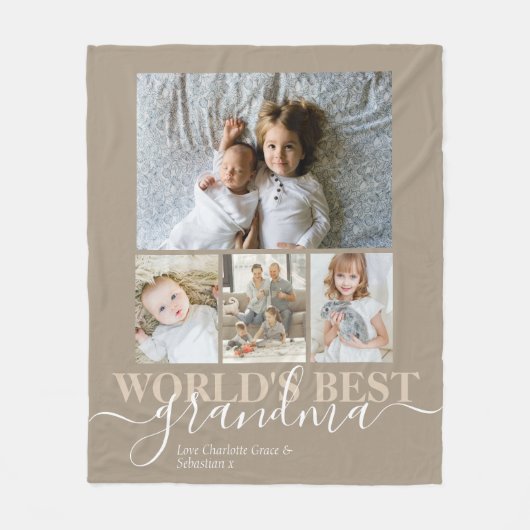 Personalisierte Foto- und Textfotografie Fleecedecke (Vorderseite)