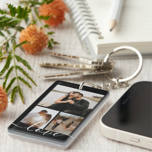 Personalisierte Foto- und Textfotografie Schlüsselanhänger