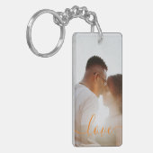 Personalisierte Foto- und Textfotografie Schlüsselanhänger (Vorderseite links)