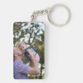 Personalisierte Foto- und Textfotografie Schlüsselanhänger (Rückseite)