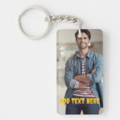 Personalisierte Foto- und Textfotografie Schlüsselanhänger (Vorderseite)
