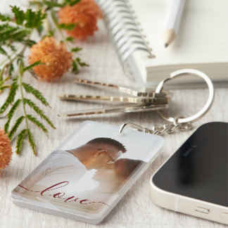 Personalisierte Foto- und Textfotografie Schlüsselanhänger