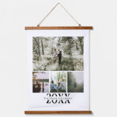 Personalisierte Foto- und Textfotografie Wandteppich Mit Holzrahmen (Vorderseite)