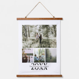 Personalisierte Foto- und Textfotografie Wandteppich Mit Holzrahmen